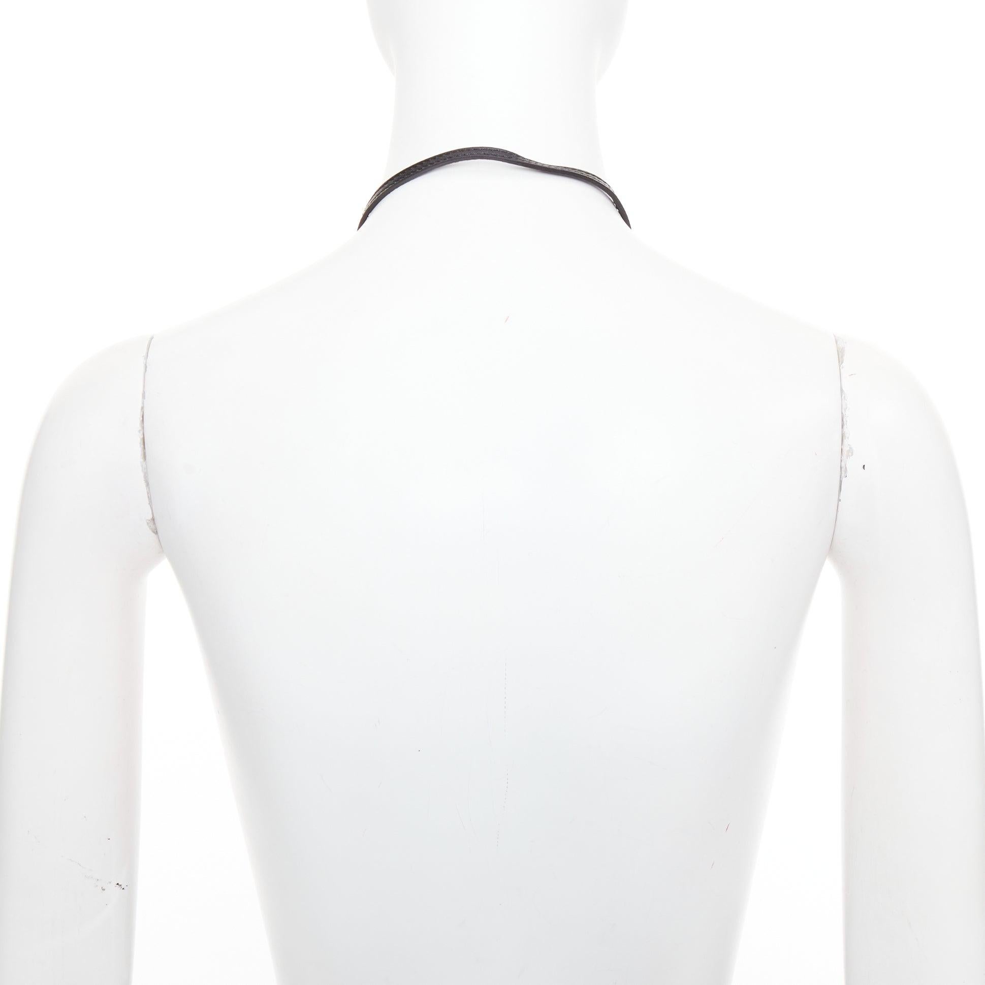 Giambattista Valli collana mini busta in pelle nera in vendita 1