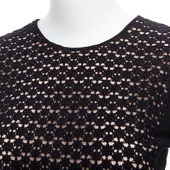 GIAMBATTISTA VALLI black pink overlay bow detail lace sweater XXS