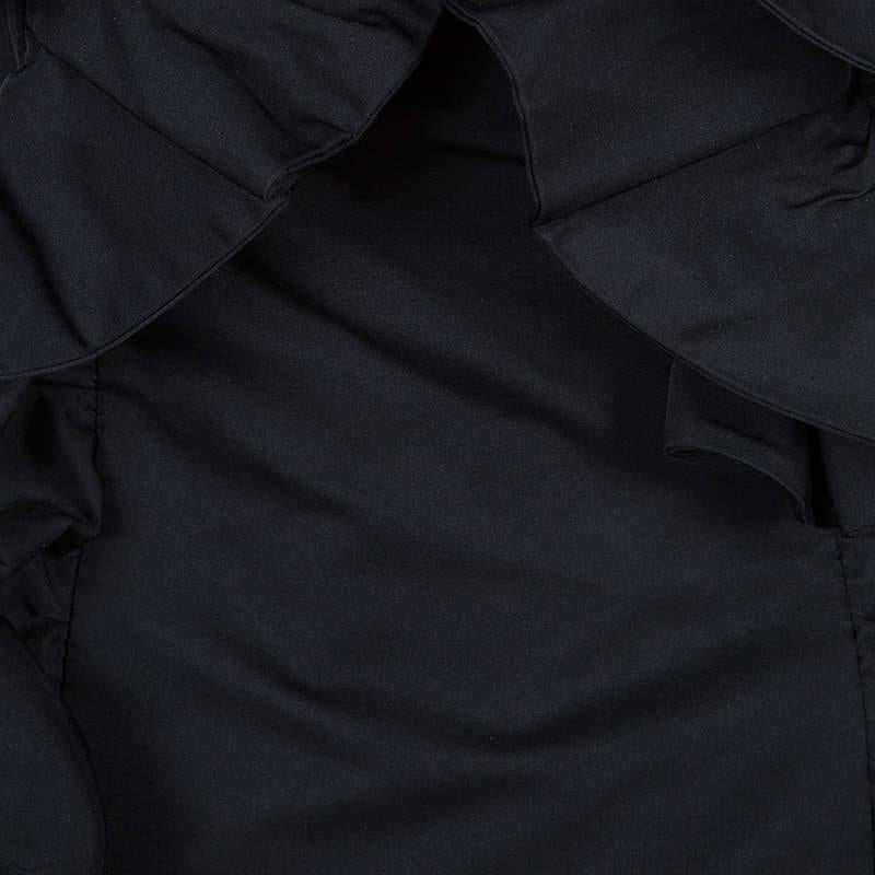 Giambattista Valli Black Ruffle Dress XXS For Sale 3