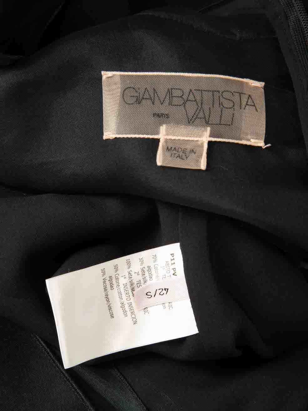 Giambattista Valli Black Sheer Panel Neck Dress Size M For Sale 1