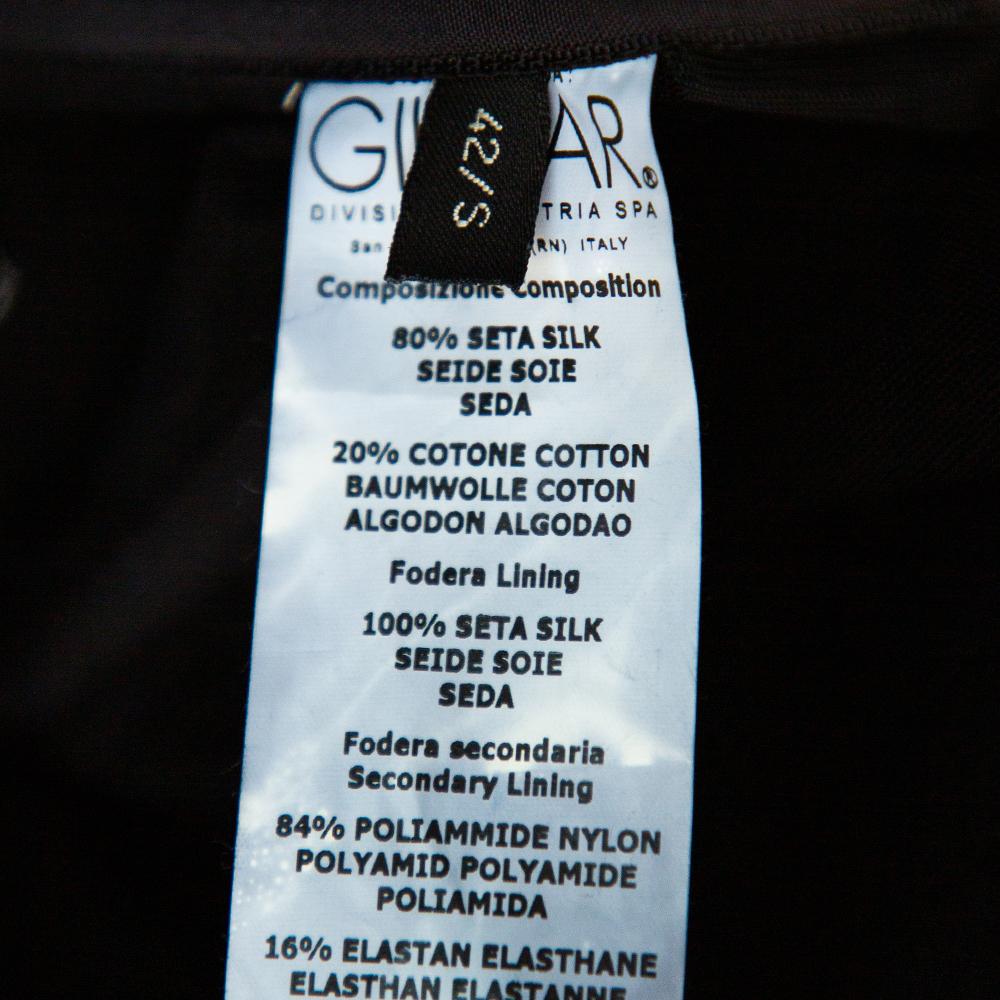 Giambattista Valli Black Silk Draped Bustier Detail Faux Wrap Gown S 2