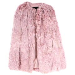 Giambattista Valli Blush Pink Alpaca Fur Cape US4