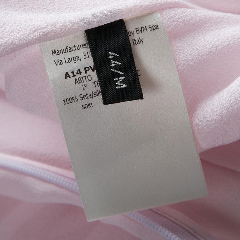 Giambattista Valli Blush Pink Silk Chiffon Sleeveless Maxi Dress M For ...