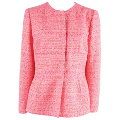 Giambattista Valli Bright Pink Tweed Jacket - 46