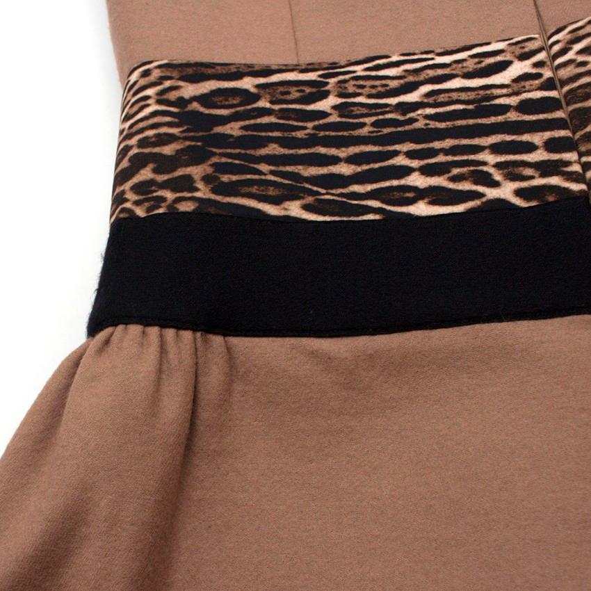 Giambattista Valli contrast-waist wool-blend dress US 6 For Sale 4