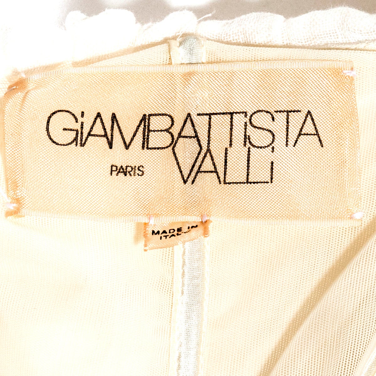 Giambattista Valli Cream Linen Cocktail Dress In Excellent Condition In Gazzaniga (BG), IT