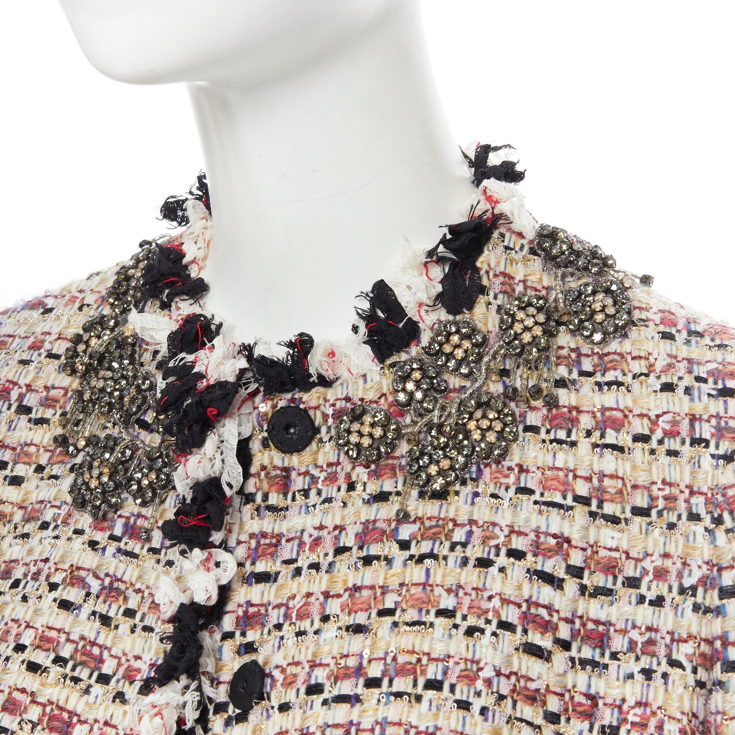 GIAMBATTISTA VALLI cream red sequins tweed crystal embellished collar jacket XXS
Brand: Giambattista Valli
Designer: Giambattista Valli
Model Name / Style: Tweed jacket
Material: Wool blend
Color: Beige
Pattern: Solid
Closure: Snap
Extra Detail: