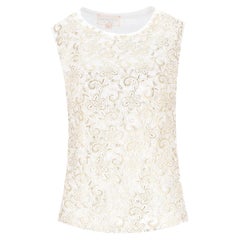 Top in cotone impreziosito da pizzo floreale Giambattista Valli
