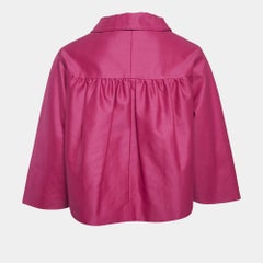 Giambattista Valli Fuchsia Pink Cotton Blend Oversized Jacket M