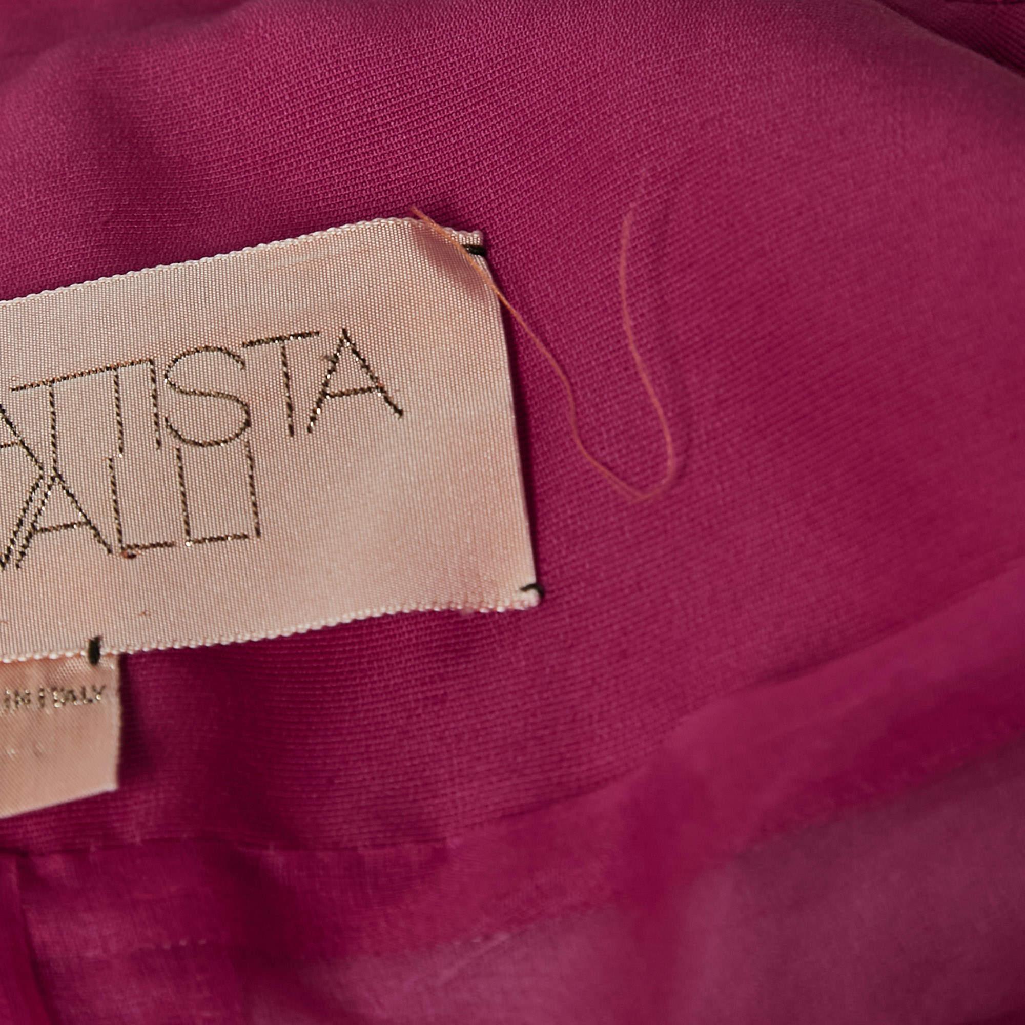 Giambattista Valli Fuchsia Pink Cotton Blend Oversized Jacket M For Sale 1