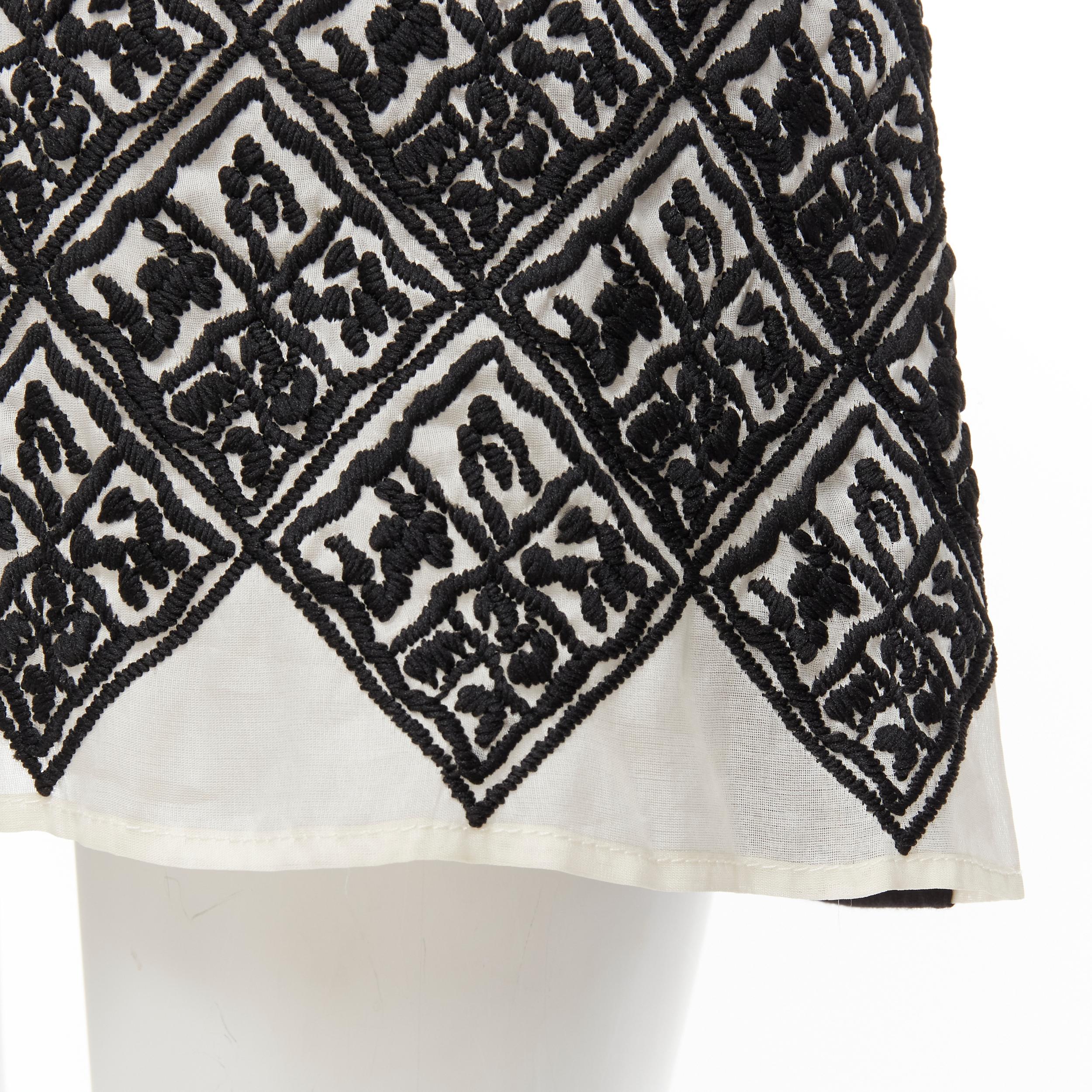 GIAMBATTISTA VALLI geometric jacquard front black cotton t-shirt dress XXS 
Reference: LNKO/A01851 
Brand: Giambattista Valli 
Designer: Giambattista Valli 
Material: Cotton 
Color: Black 
Pattern: Geometric 
Made in: Italy 

CONDITION: 
Condition: