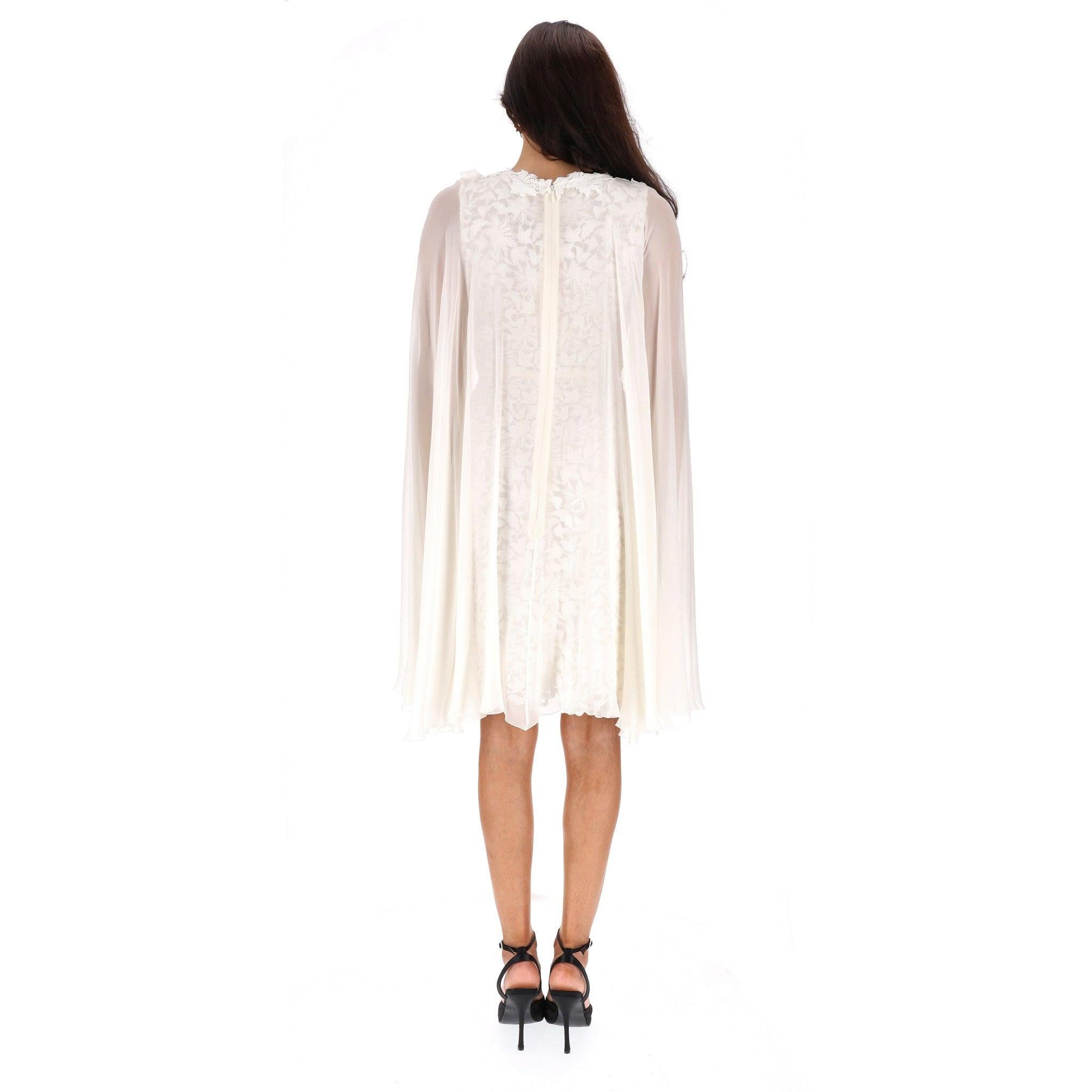Women's Giambattista Valli Guipure Lace Cape Dress For Sale