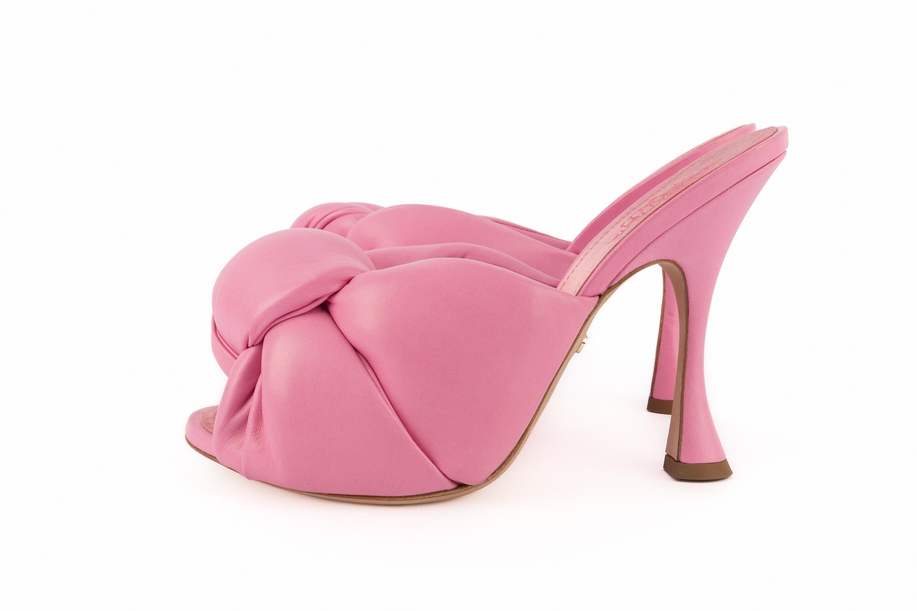 Giambattista Valli Pantoletten mit Absatz 'Maci Bow' (Pink) im Angebot
