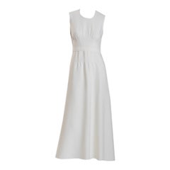 Giambattista Valli Ivory Crepe Sleeveless Summer Wedding Gown Dress EU 40