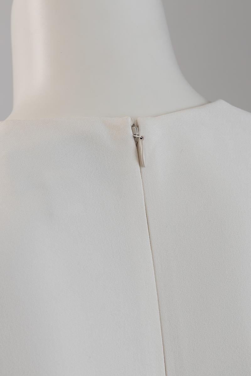 Giambattista Valli Elfenbeinfarbenes ärmelloses Hochzeitskleid aus Krepp EU 40 im Zustand „Gut“ im Angebot in New York, NY