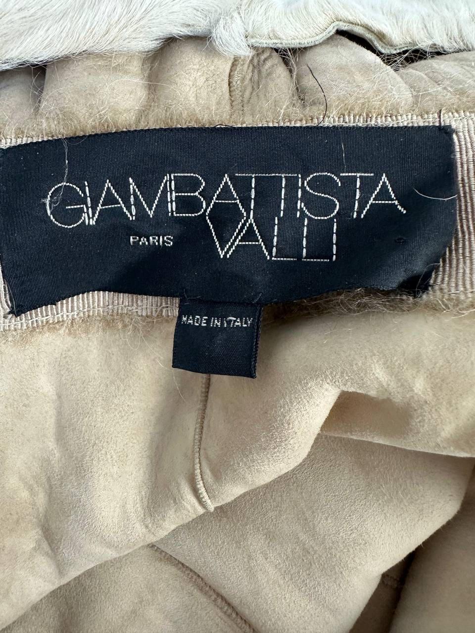Giambattista Valli Karakul Fur Ruffle Trim Coat Sz.38 en vente 1