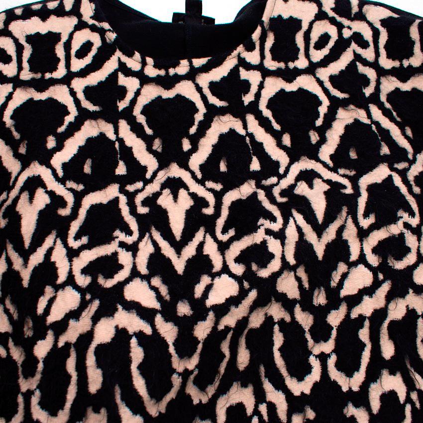 Women's Giambattista Valli Leopard Printed Wool-Blend Jumper - Size Estimated M For Sale