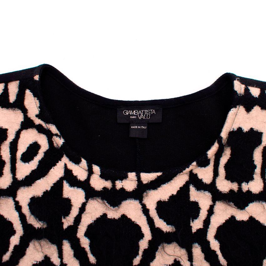 Giambattista Valli Leopard Printed Wool-Blend Jumper - Size Estimated M For Sale 1