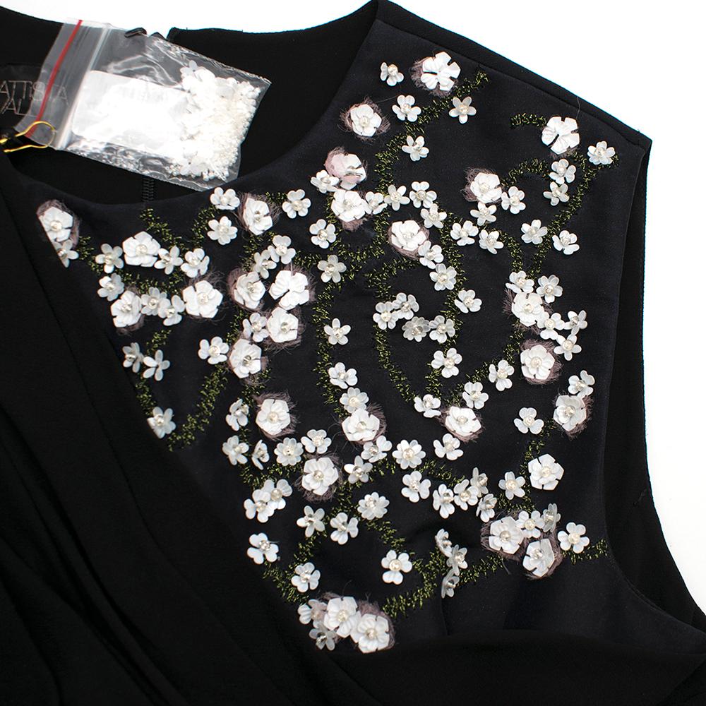 Giambattista Valli Monochrome Embellished Sleeveless Skater Dress - Size US 8 For Sale 2