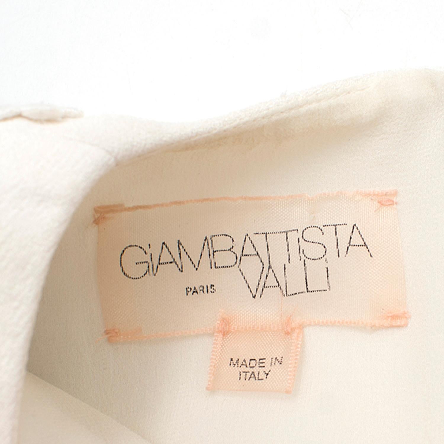 Women's Giambattista Valli Monochrome Floral Embroidered Shift Dress XXS/38 For Sale
