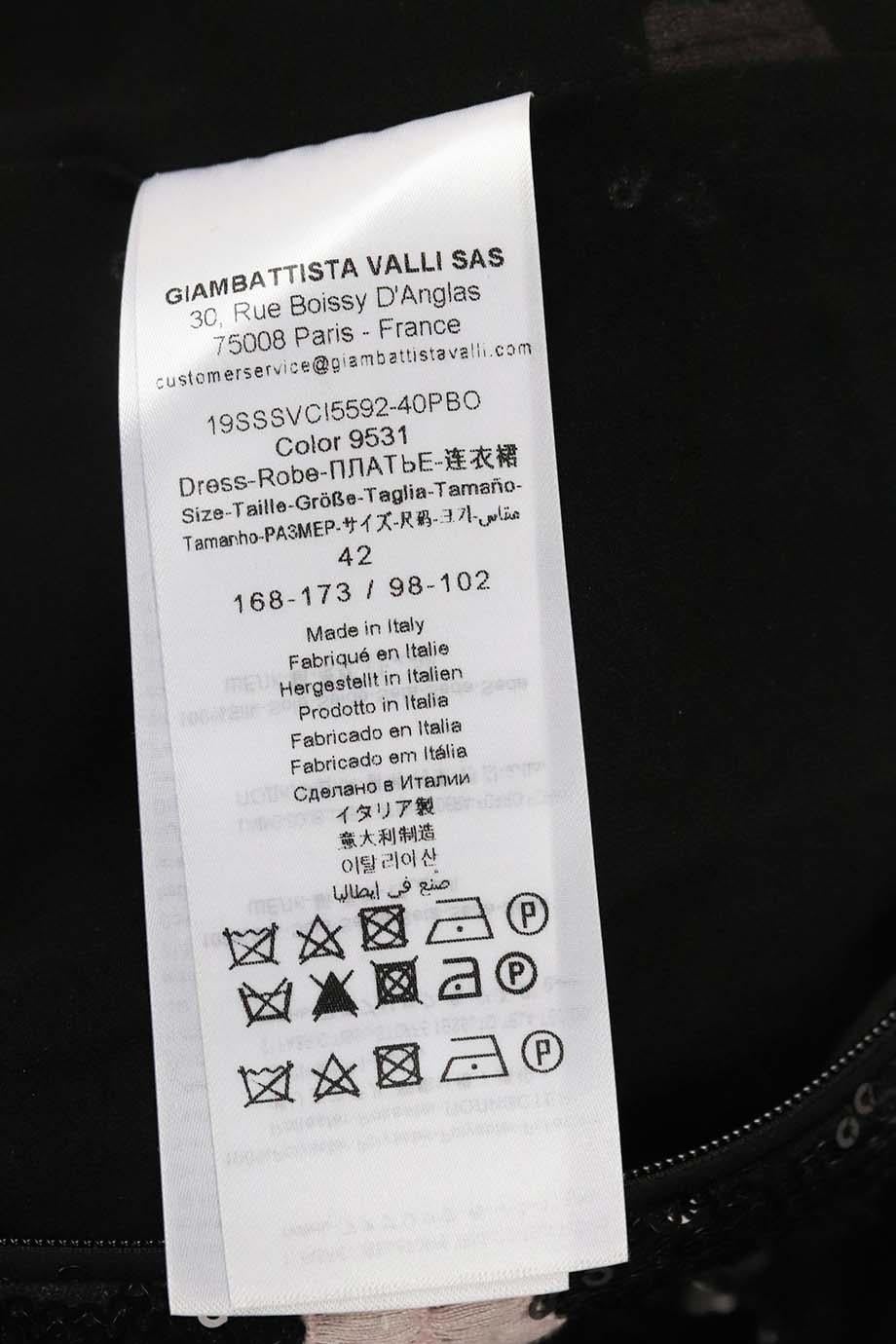 Giambattista Valli Mini vestido de crepé bordado sin hombros IT 42 UK 10 en Excelente Estado en London, GB