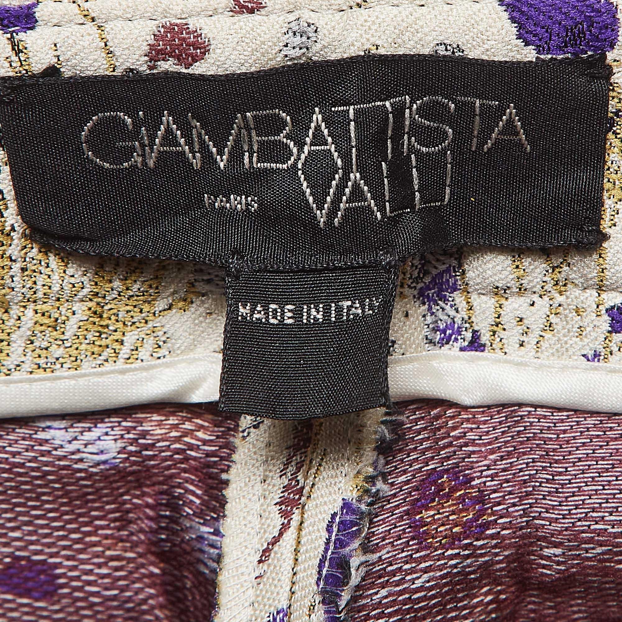 Giambattista Valli Pantalones acampanados de jacquard floral blanco roto XXS en Bueno estado para la venta en Dubai, Al Qouz 2