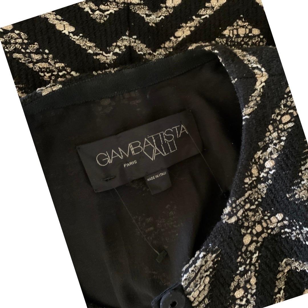 Giambattista Valli Paris Mixed Fabric Evening Coat, Italy. Size Large 6