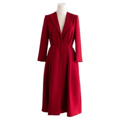 Giambattista Valli Pariser Midi-Stundenmantel aus roter Wolle