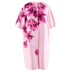 Giambattista Valli Pastel Pink Orchid Floral Print Silk Coat