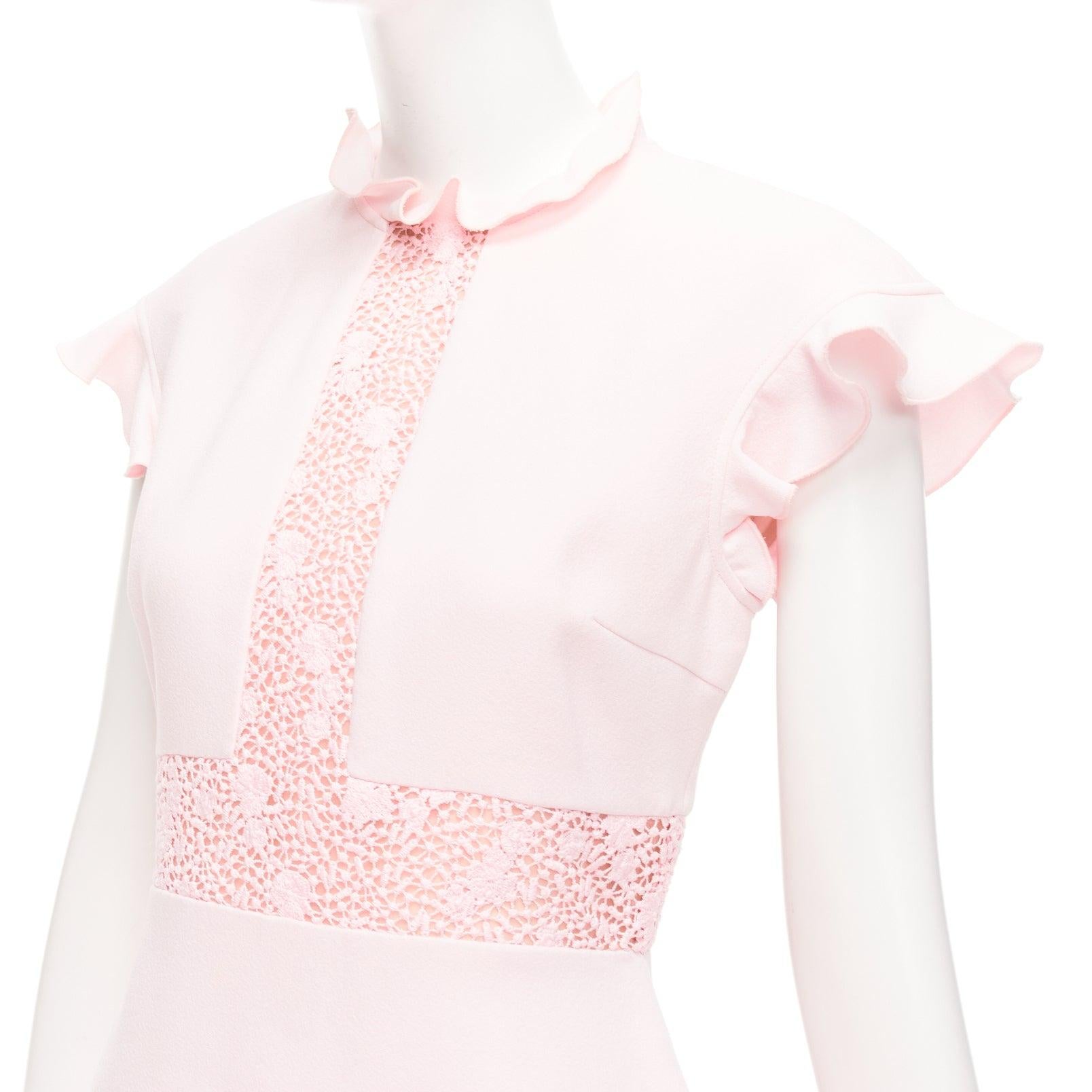 GIAMBATTISTA VALLI pink cotton crepe ruffle lace insert fit flare dress IT42 M
Reference: LACG/A00392
Brand: Giambattista Valli
Designer: Giambattista Valli
Material: Cotton, Blend
Color: Pink
Pattern: Solid
Closure: Zip
Lining: Pink Silk
Extra