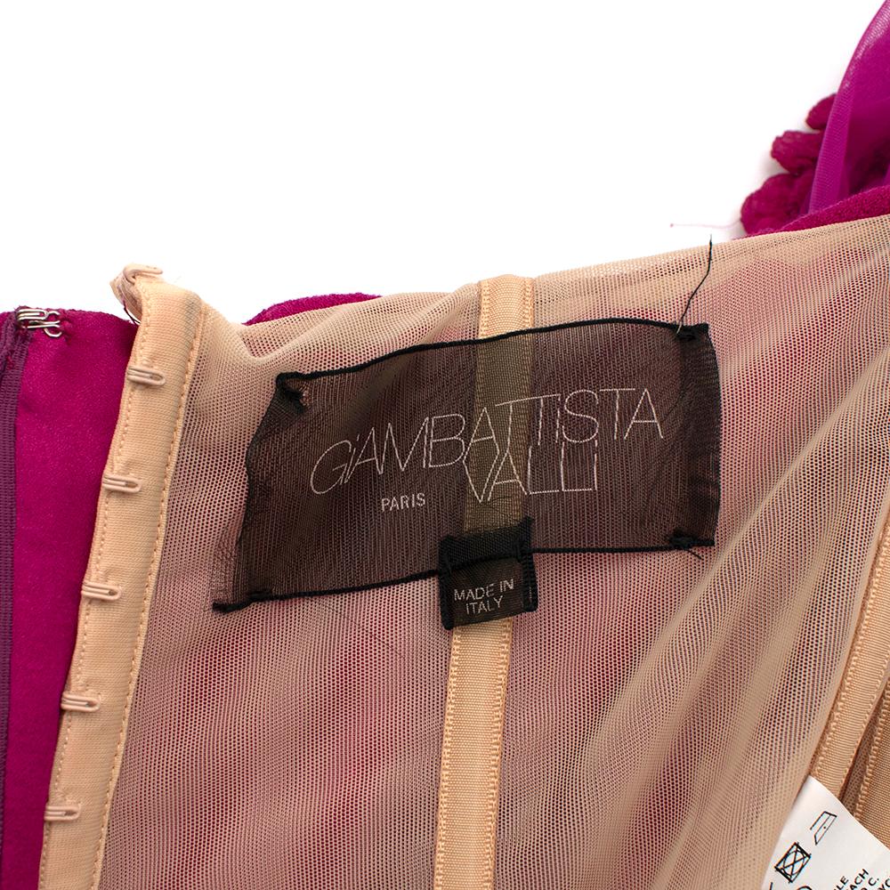 Women's or Men's Giambattista Valli Pink Gathered Neck Bustier Dress - Size US 4 For Sale