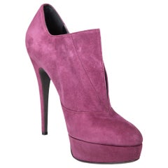 Giambattista Valli Purple Suede Heeled Boots Size IT 40