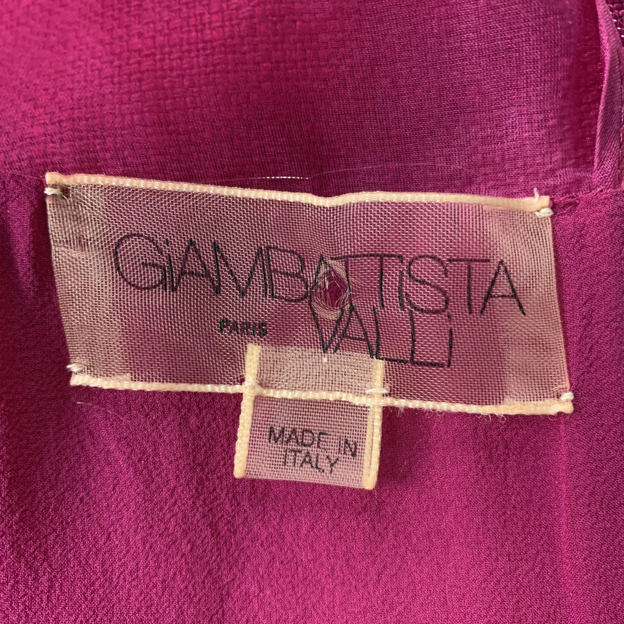 GIAMBATTISTA VALLI - Robe en lin et viscose framboise, taille XXS Pour femmes en vente