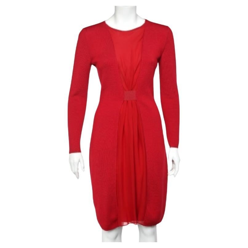 Giambattista Valli - Vestito midi a pannelli in lana e seta plissettata XS in vendita
