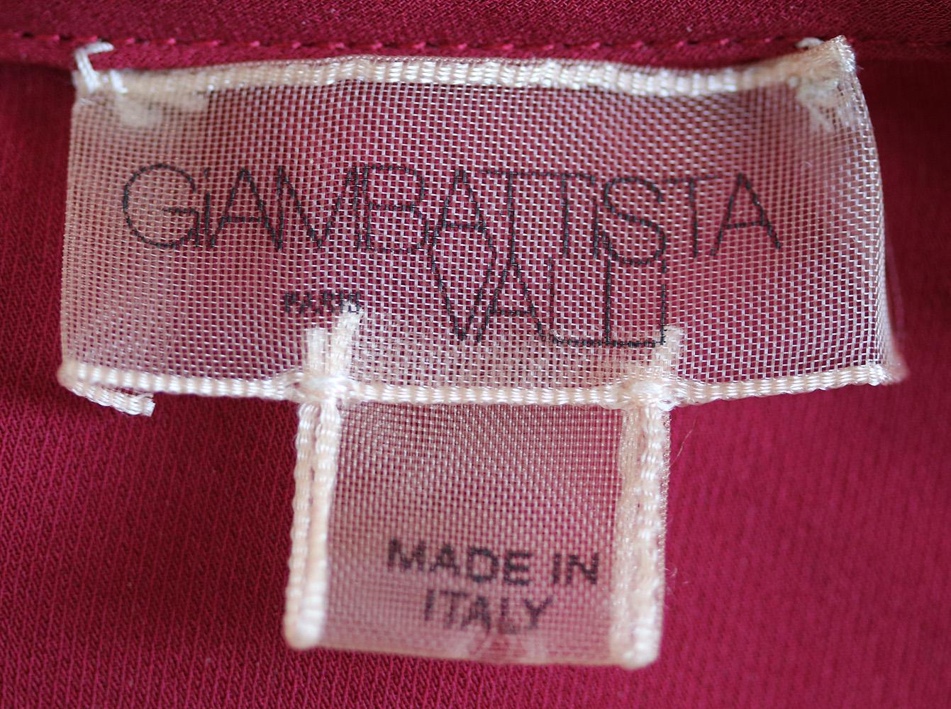 Giambattista Valli Ruffled Cutout Silk Crepe-de-Chine Top In Excellent Condition In London, GB