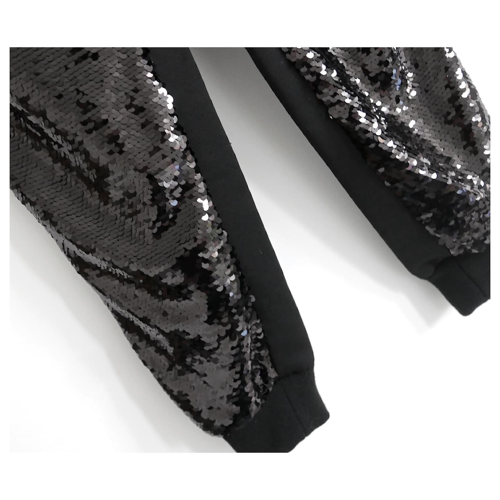 Giambattista Valli Sequin Embellished Silk Satin Pants In Excellent Condition For Sale In London, GB