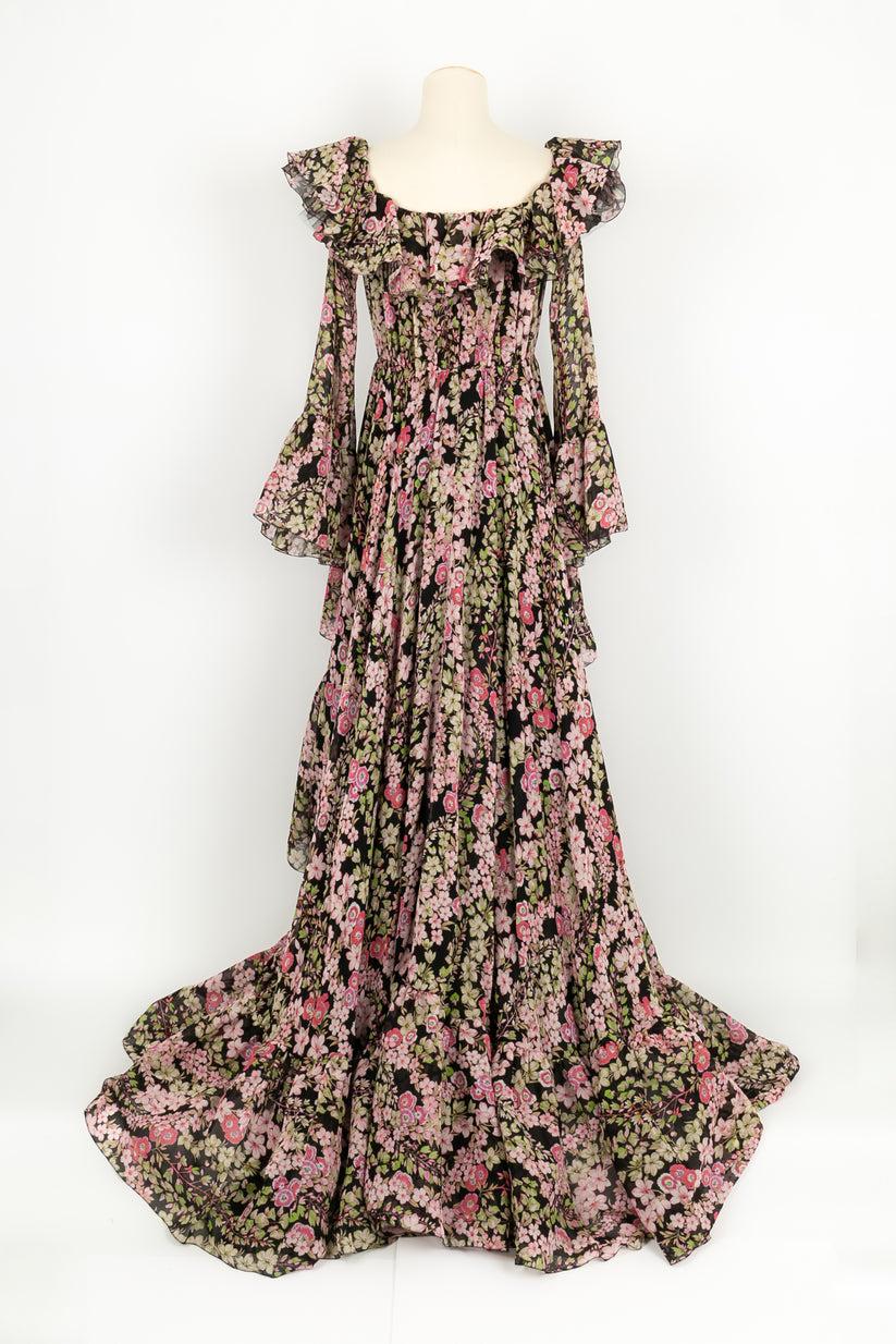 Giambattista Valli Silk Dress in Shades of Pink In Excellent Condition For Sale In SAINT-OUEN-SUR-SEINE, FR