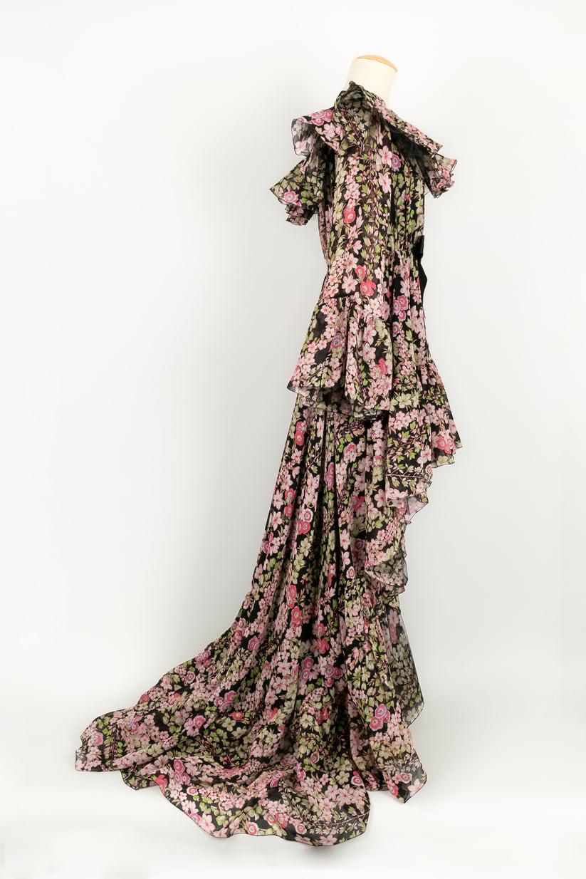 Women's Giambattista Valli Silk Dress in Shades of Pink For Sale