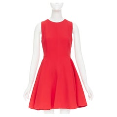 GIAMBATTISTA VALLI silk sheer tulle lined crew fit flare mini dress IT42 M