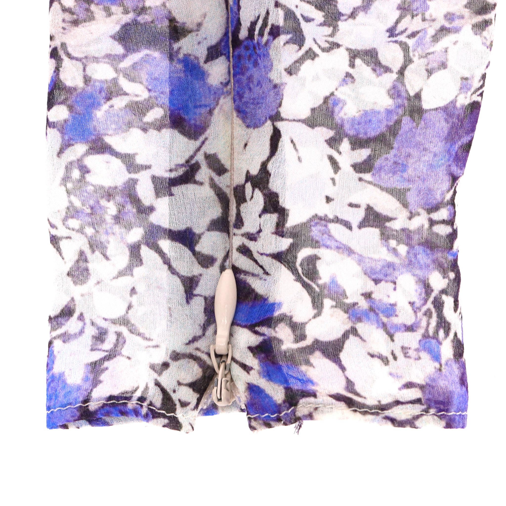 Giambattista Valli Silk Tie-Neck Floral Top For Sale 1