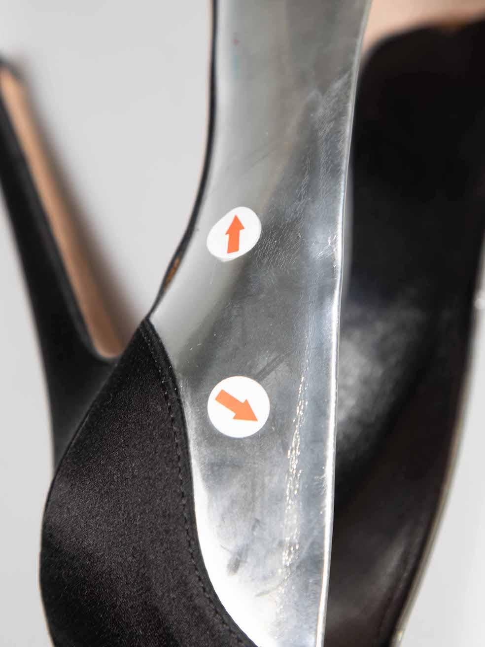 Giambattista Valli escarpins argentés et noirs taille IT 38 en vente 5