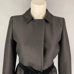 GIAMBATTISTA VALLI Size 6 Black Wool / Silk Bow Jacket