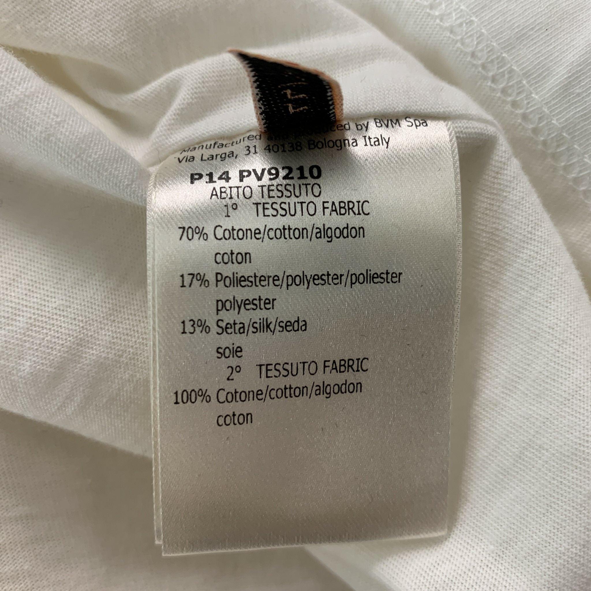 GIAMBATTISTA VALLI Size M White Cotton Lace Short Sleeve T-shirt Dress For Sale 2