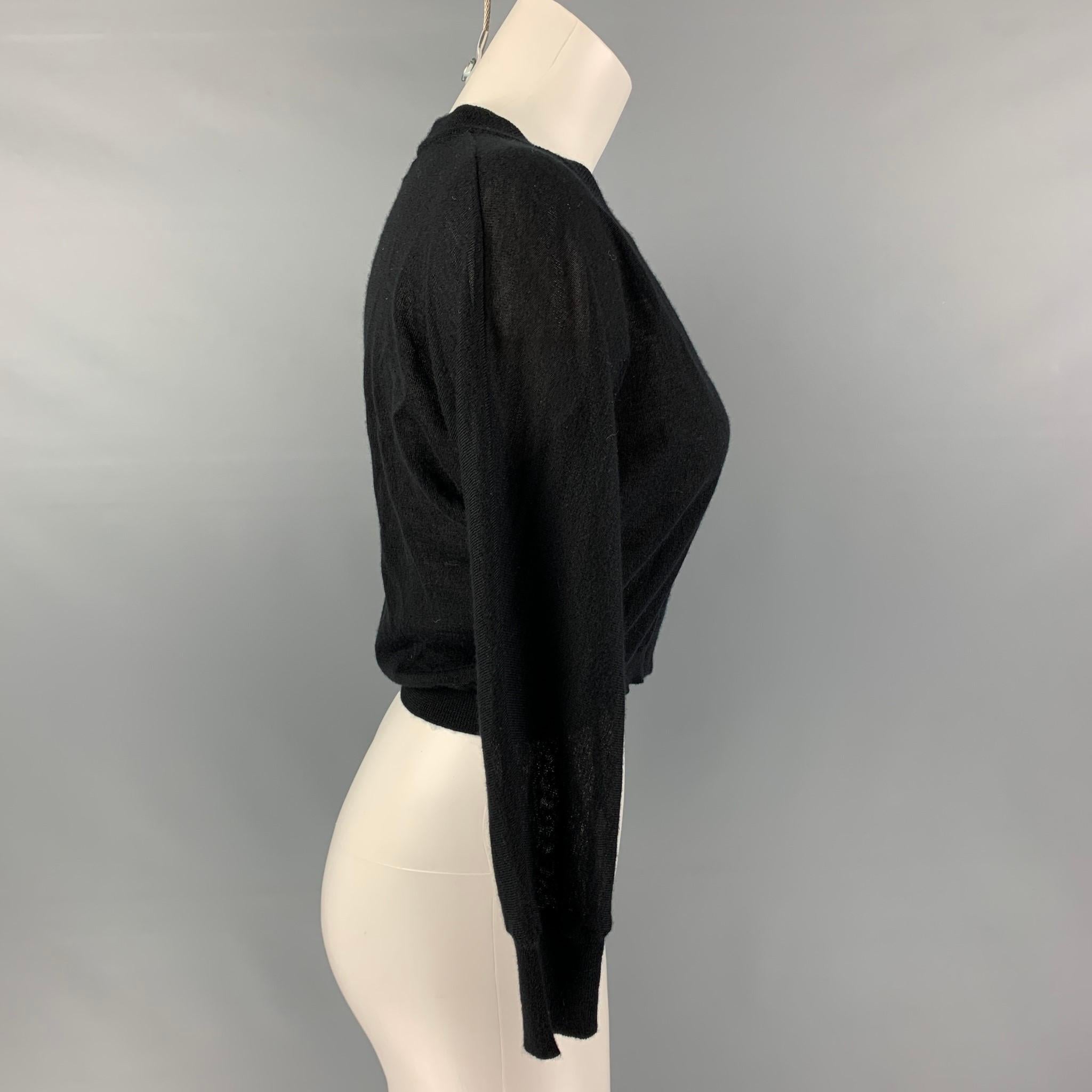 GIAMBATTISTA VALLI Size XL Black & White Cotton Pullover