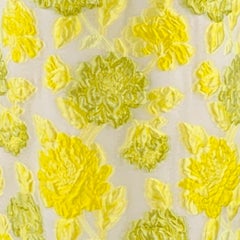 GIAMBATTISTA VALLI Size S Yellow Beige Polyester Blend Floral Sleeveless Dress