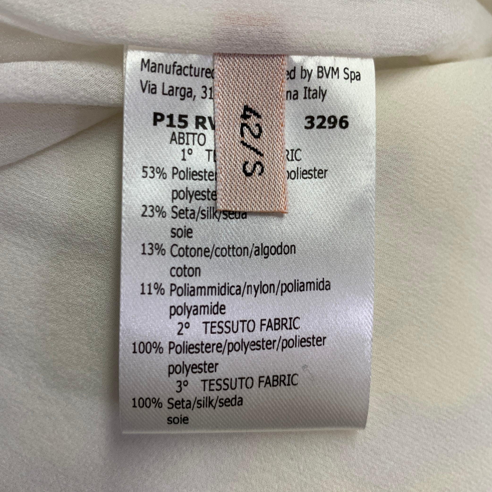 GIAMBATTISTA VALLI Talla S Amarillo Beige Mezcla de Poliéster Vestido Floral Sin Mangas en venta 2
