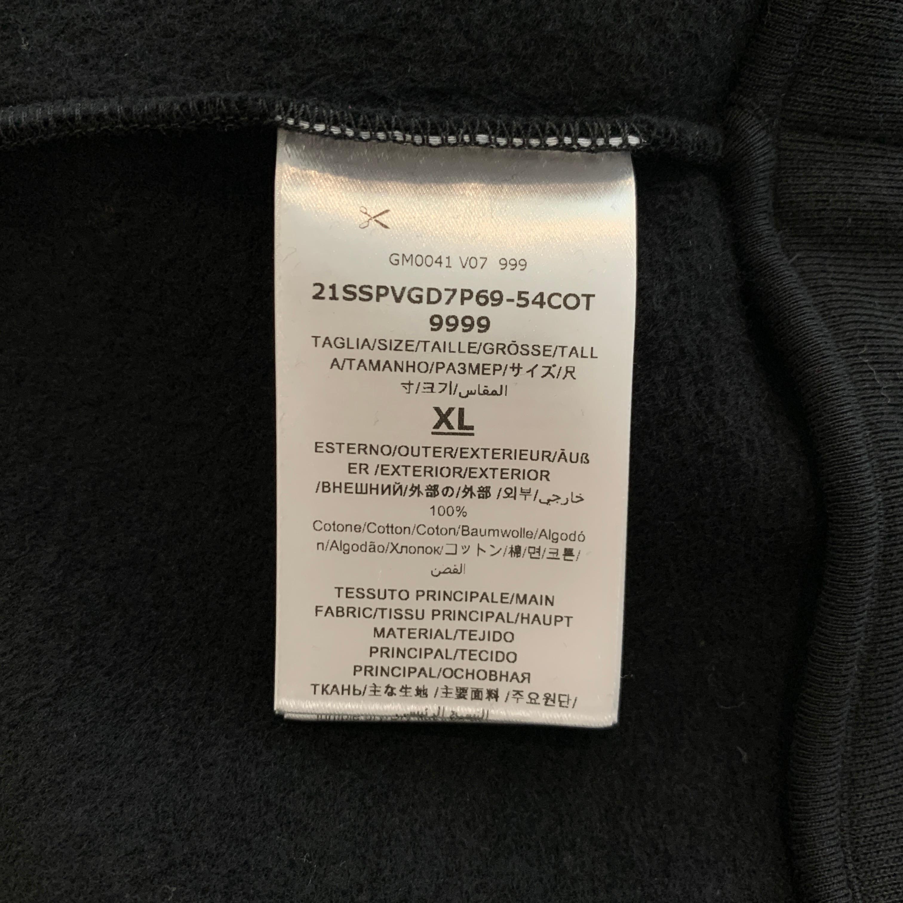Men's GIAMBATTISTA VALLI Size XL Black & White Cotton Pullover