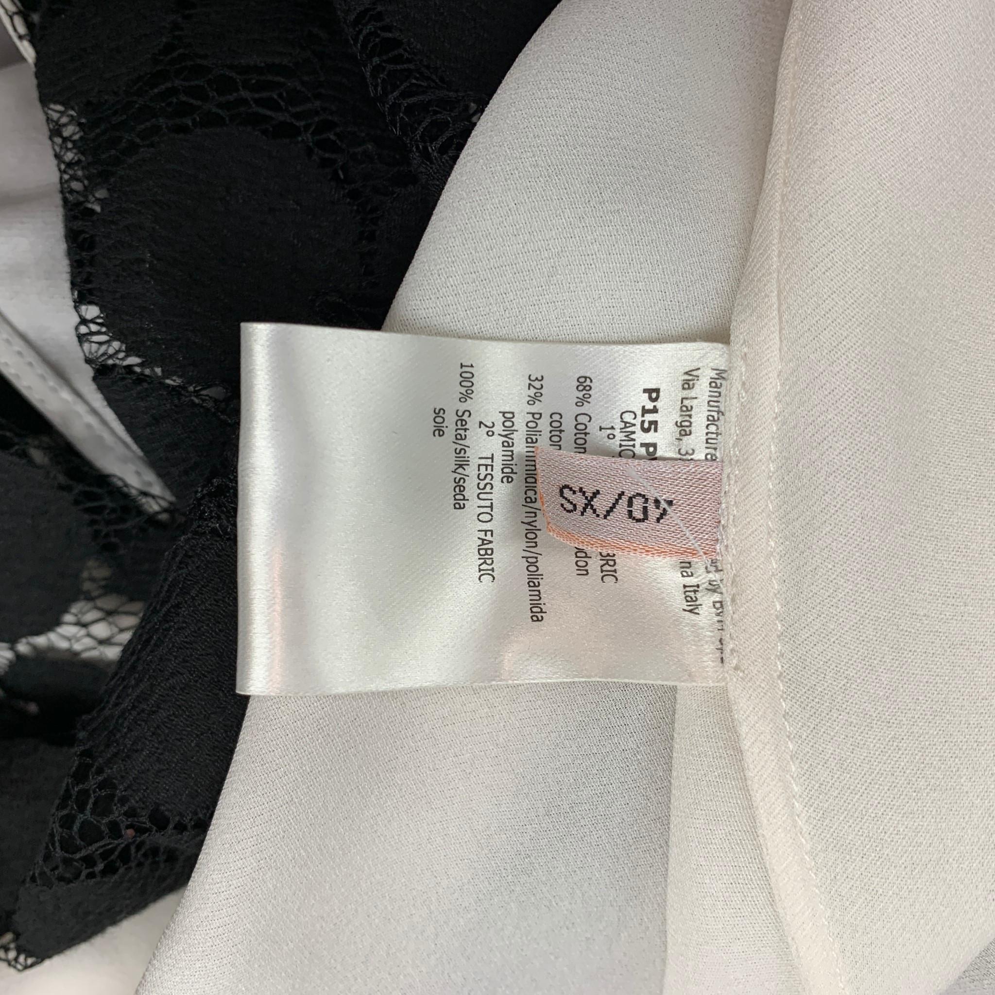 Women's GIAMBATTISTA VALLI Size XS Black & White Cotton / Nylon Dress Top