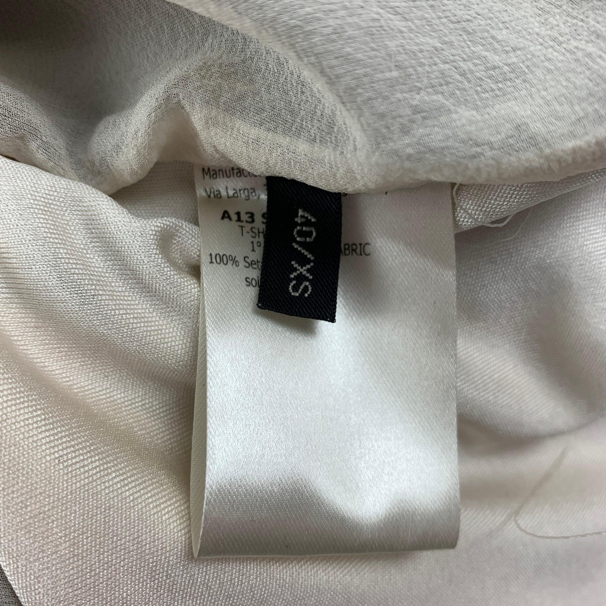 GIAMBATTISTA VALLI Size XS Black & White Silk Animal Print Dress Top en vente 1