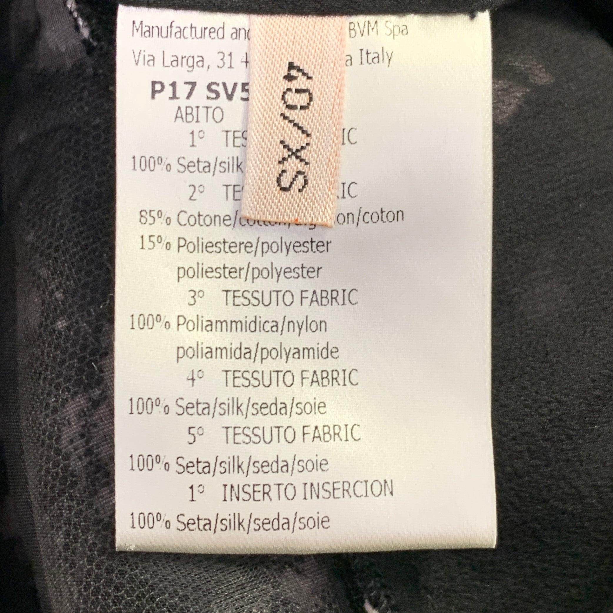 Giambattista Valli Taglia XS Nero Bianco Seta Misto Fabrice Abito da Cocktail in vendita 2